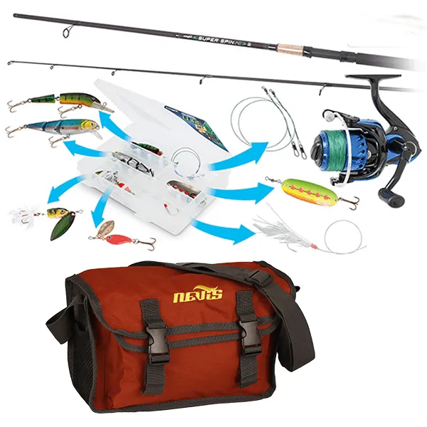 NextFish - Horgász webshop és horgászbolt - Kamasaki Super Spin Combo 240 cm + Nevis Pergető táska 2 dobozzal