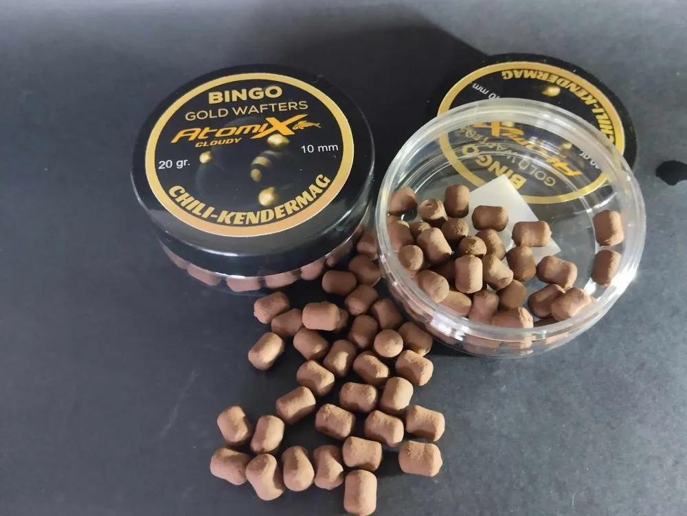 NextFish - Horgász webshop és horgászbolt - ATOMIX 20G 10MM BINGÓ GOLD WAFTERS CHILI-KENDERMAG