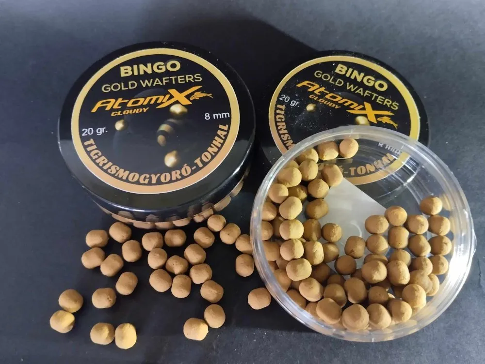 NextFish - Horgász webshop és horgászbolt - ATOMIX 20G 8MM BINGÓ GOLD WAFTERS TIGRISMOGYORÓ-TONHAL