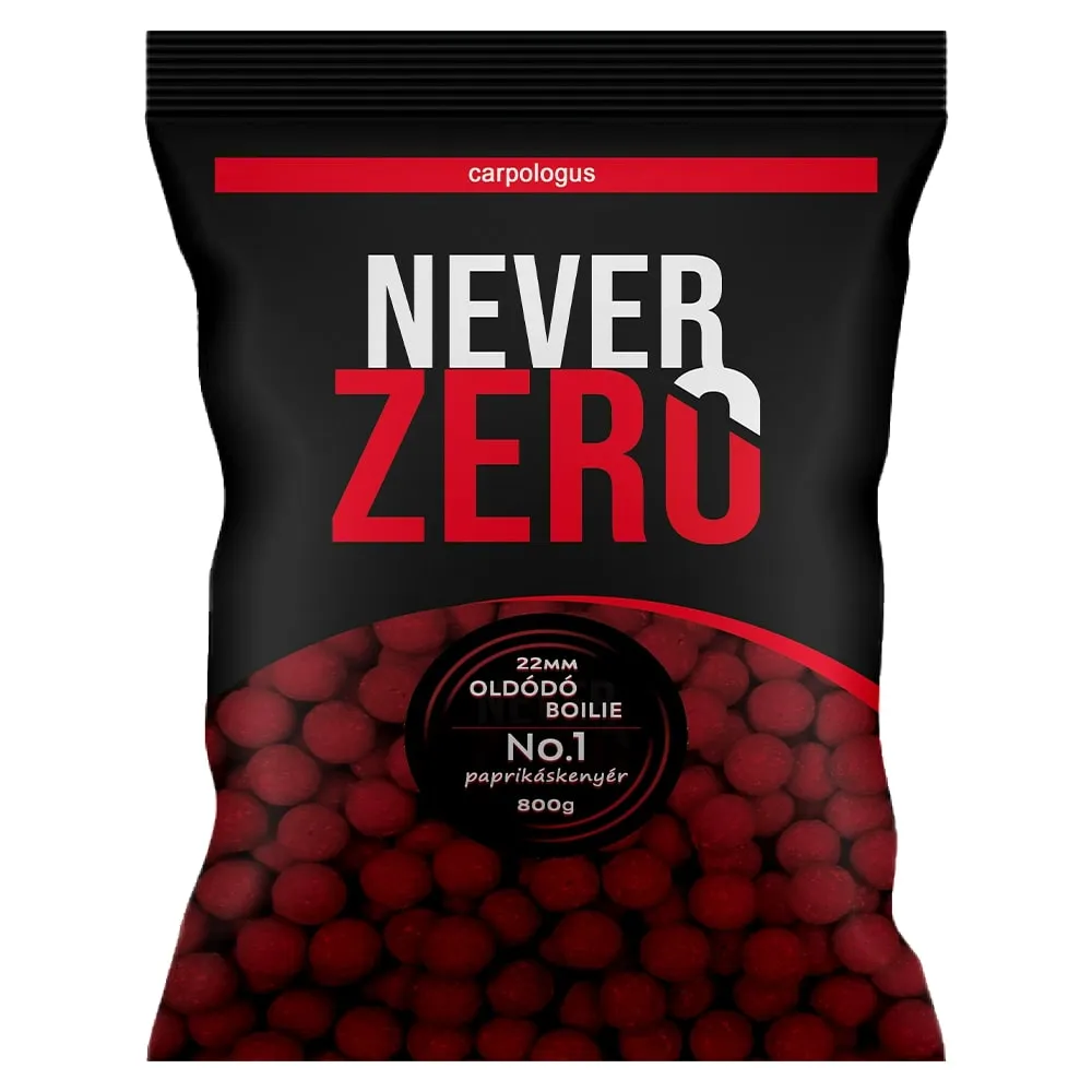 NextFish - Horgász webshop és horgászbolt - NEVER ZERO No.1 Oldódó bojli (22mm) (paprikás kenyér) 800g