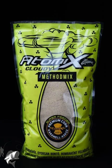 NextFish - Horgász webshop és horgászbolt - Atomix Prémium Corn Method Mix Karamell-Keksz 1000 g etetőanyag