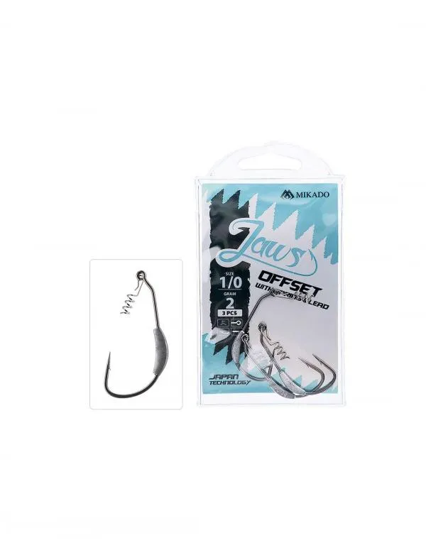 NextFish - Horgász webshop és horgászbolt - Mikado Jaws Offset Csavarral és Ólommal No. 1/0 2g