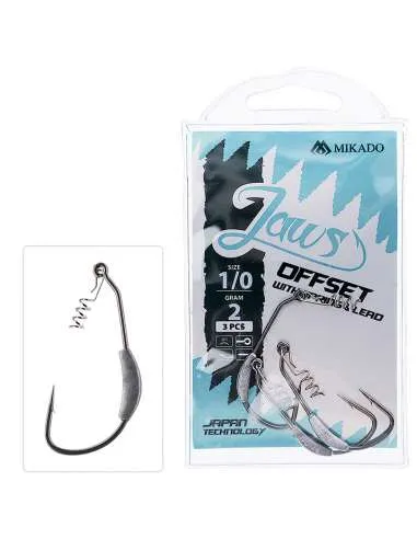 NextFish - Horgász webshop és horgászbolt - Mikado Jaws Offset Csavarral és Ólommal No. 5/0 5g