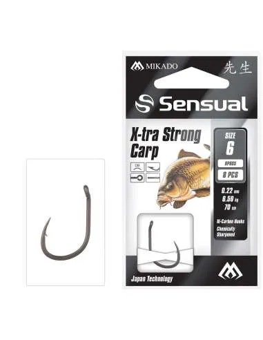 NextFish - Horgász webshop és horgászbolt - Mikado Sensual X-tra Strong Előkötött Horog No. 10