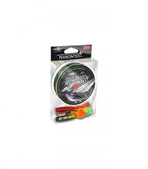 NextFish - Horgász webshop és horgászbolt - Mikado Nihonto Fine Braid Zöld 0.45mm 150m fonott zsinór