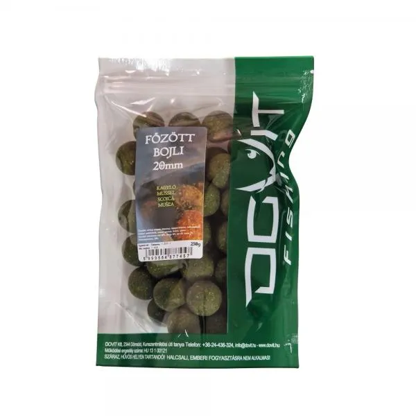 NextFish - Horgász webshop és horgászbolt - Főzött Bojli 20mm 250g - kagyló