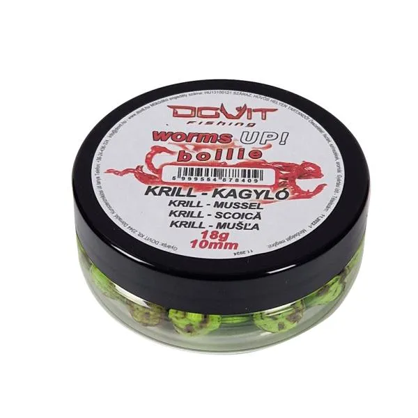 NextFish - Horgász webshop és horgászbolt - worms UP! Boilie 10mm - Krill-kagyló