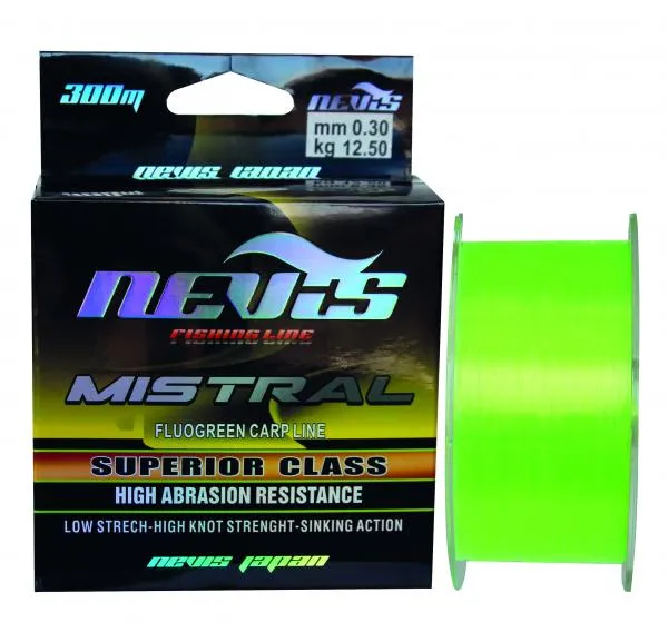 NextFish - Horgász webshop és horgászbolt - Nevis Mistral Fluo Green monofil zsinór 300m 0.20mm