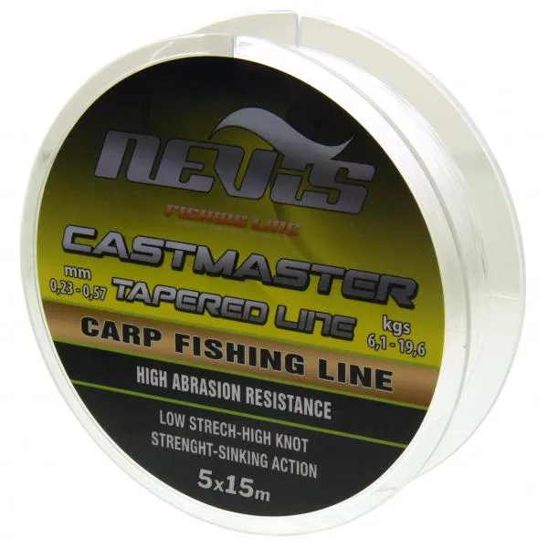 NextFish - Horgász webshop és horgászbolt - Nevis Castmaster Tapered monofil előke zsinór Line 5x15m  0.30-0.57mm