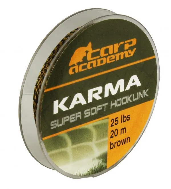 NextFish - Horgász webshop és horgászbolt - Carp Academy Karma Hooklink 20m 15lb Camo fonott előke zsinór