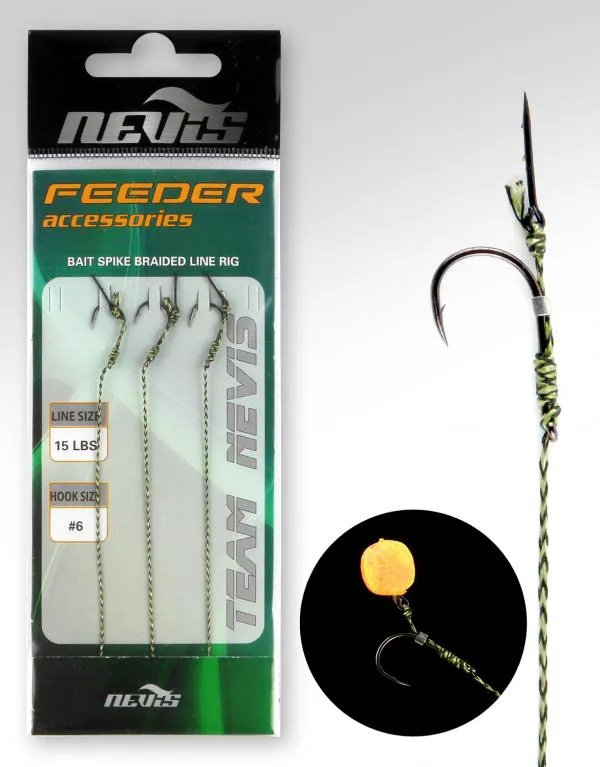 NextFish - Horgász webshop és horgászbolt - Feeder előke tüskével fonott zsinóron 6-os 3db/cs