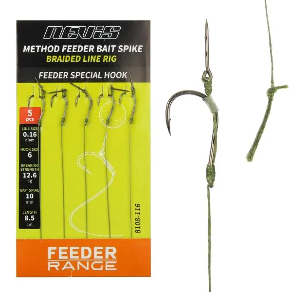 NextFish - Horgász webshop és horgászbolt - Feeder fonott előke csalitüskével 10-es 5db/cs.