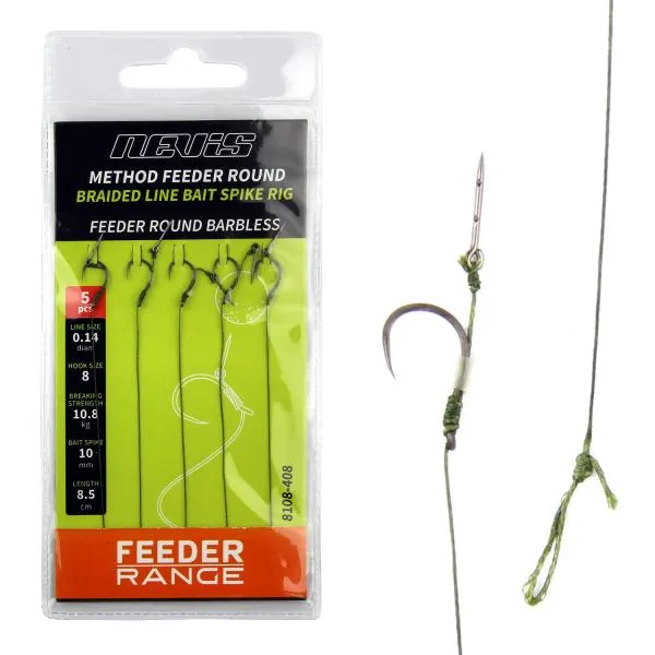 NextFish - Horgász webshop és horgászbolt - Feeder fonott előke csalitüskével 12-es 5db/cs.