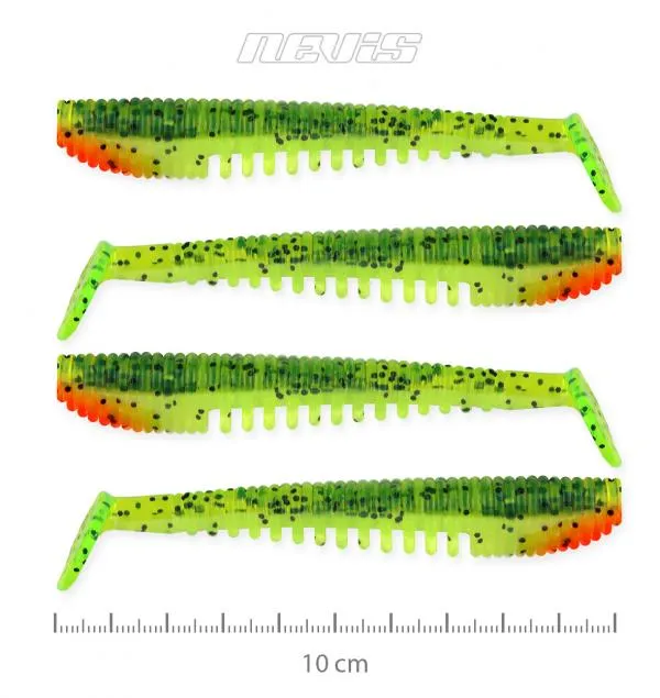 NextFish - Horgász webshop és horgászbolt - Impulse Shad 10cm  4db/cs  (neonzöld)