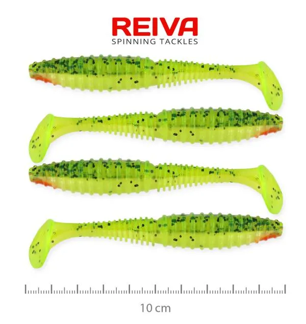 NextFish - Horgász webshop és horgászbolt - Zander Power Shad 10cm 4db/cs (fluosárga-zöld)