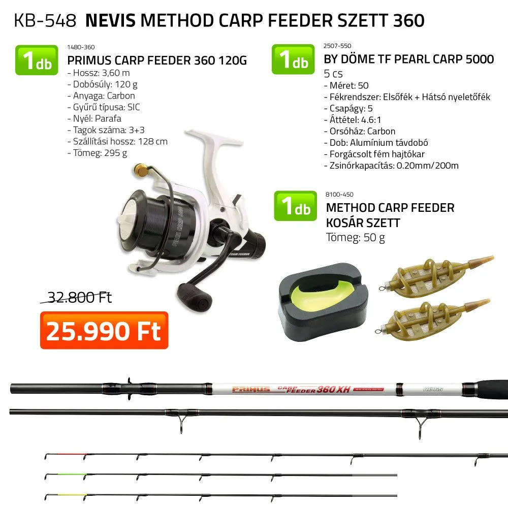 NextFish - Horgász webshop és horgászbolt - Nevis Method Carp 360cm feeder szett