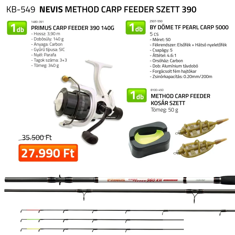 NextFish - Horgász webshop és horgászbolt - Nevis Method Carp 390cm feeder szett