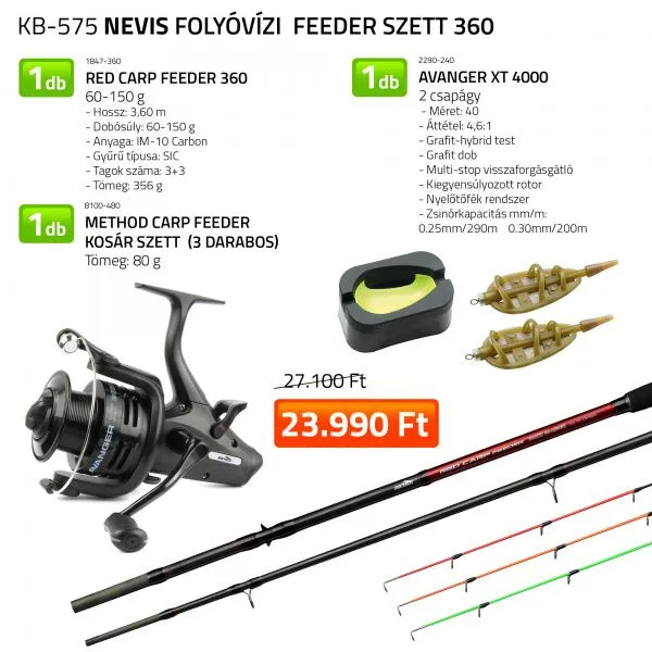 NextFish - Horgász webshop és horgászbolt - Folyóvízi Feeder szett 360  1847-360+ 2290-240+ 8100-480