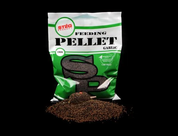 NextFish - Horgász webshop és horgászbolt - Stég Feeding 2mm GARLIC 800gr Etető Pellet