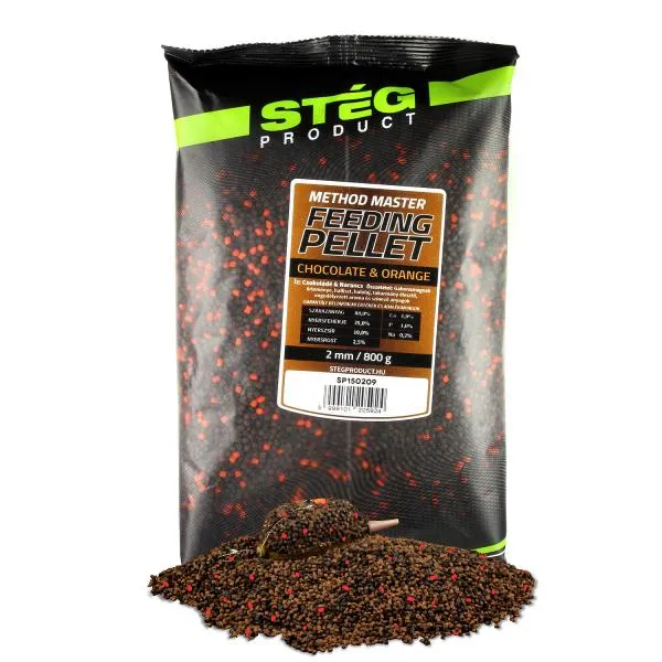 NextFish - Horgász webshop és horgászbolt - Stég Feeding Pellet 2mm Csoki-Narancs 800g