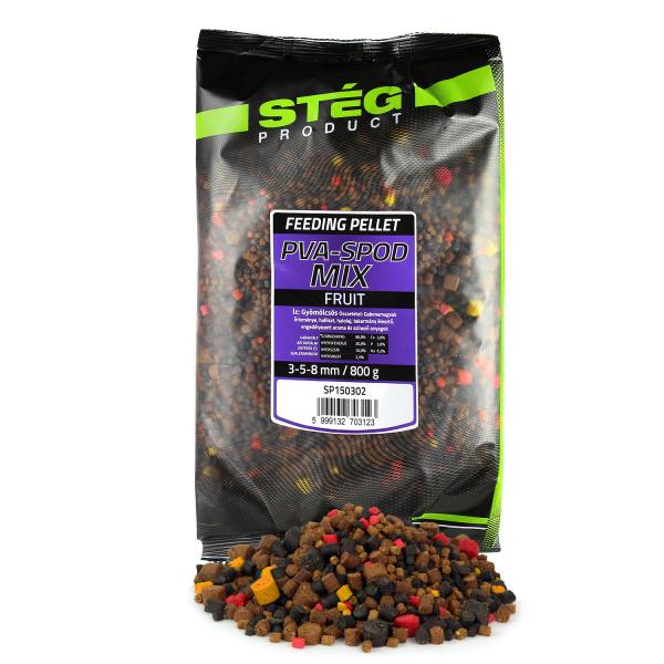 NextFish - Horgász webshop és horgászbolt - Stég Pva-Spod Mix 800g Fruit 3-5-8mm