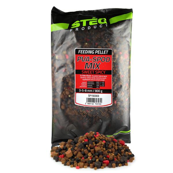 NextFish - Horgász webshop és horgászbolt - Stég Pva-Spod Mix 800g Sweet Spicy 3-5-8mm