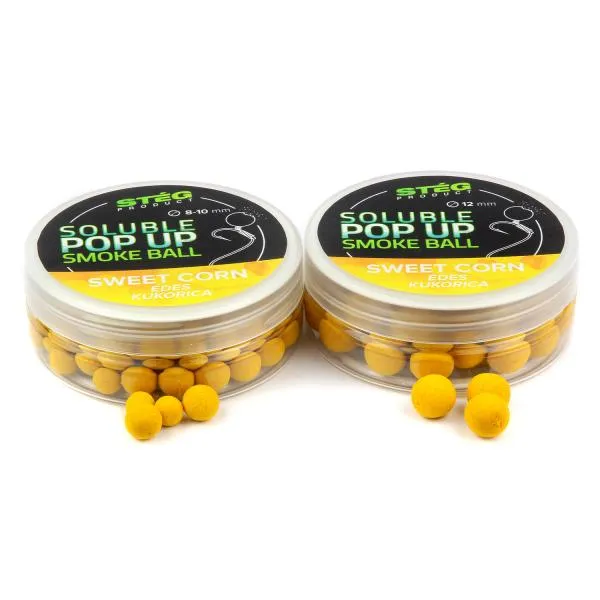 NextFish - Horgász webshop és horgászbolt - Stég Product Soluble Pop Up Smoke Ball 12mm Sweet Corn 25g