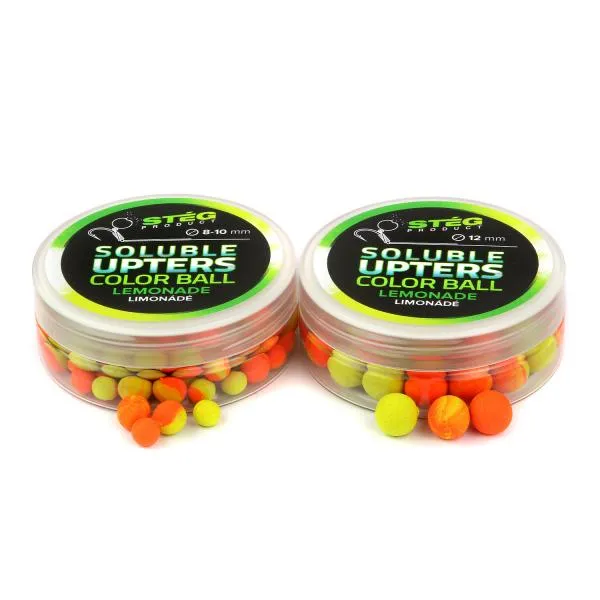 NextFish - Horgász webshop és horgászbolt - Stég Product Soluble Upters Color Ball 12mm Lemonade 30g