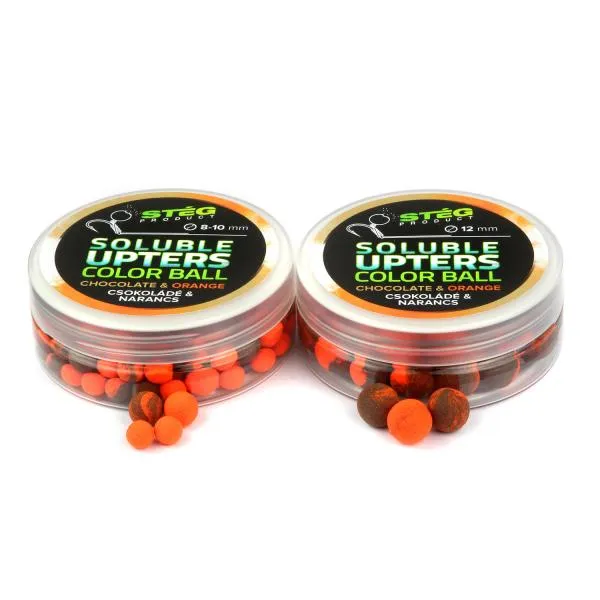 NextFish - Horgász webshop és horgászbolt - Stég Product Soluble Upters Color Ball 12mm Chocolate & Orange 30g