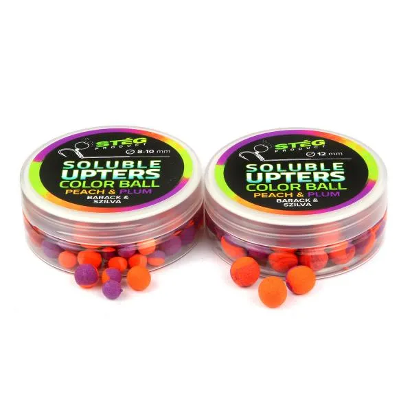 NextFish - Horgász webshop és horgászbolt - Stég Product Soluble Upters Color Ball 8-10mm Peach & Plum 30g