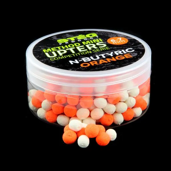 NextFish - Horgász webshop és horgászbolt - STÉG Method Mini Upters Competition Serie 6-7mm 25g N-Butyric-Orange PopUp