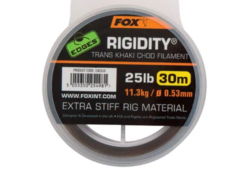 NextFish - Horgász webshop és horgászbolt - Fox EDGES Rigidity - Trans Khaki 25lb/0.53mm Monofil előkezsinór