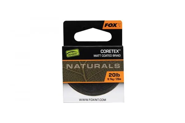 NextFish - Horgász webshop és horgászbolt - Fox Naturals Coretex  x 20M 20lb/9.1kg Fonott előkezsinór