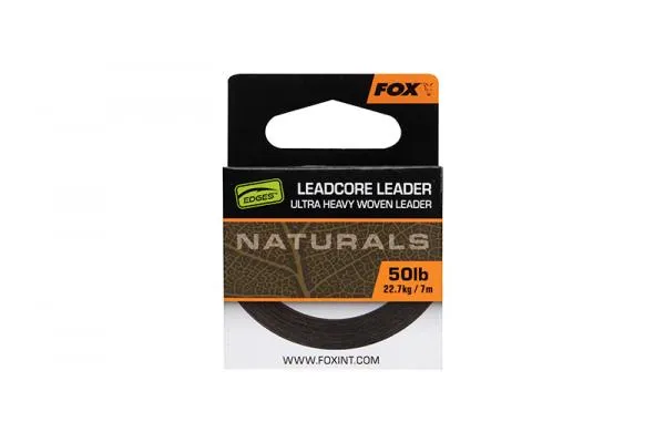 NextFish - Horgász webshop és horgászbolt - Fox Naturals Leadcore 25m 50lb /22.7kg Fonott előkezsinór