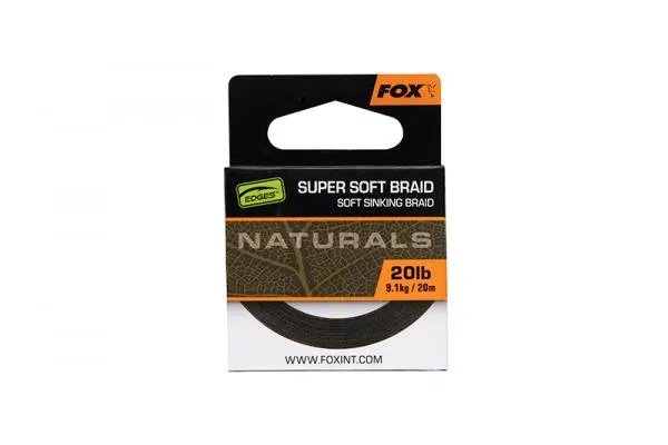 NextFish - Horgász webshop és horgászbolt - Fox Naturals Soft Braid hooklength 20m 20lb Fonott előkezsinór