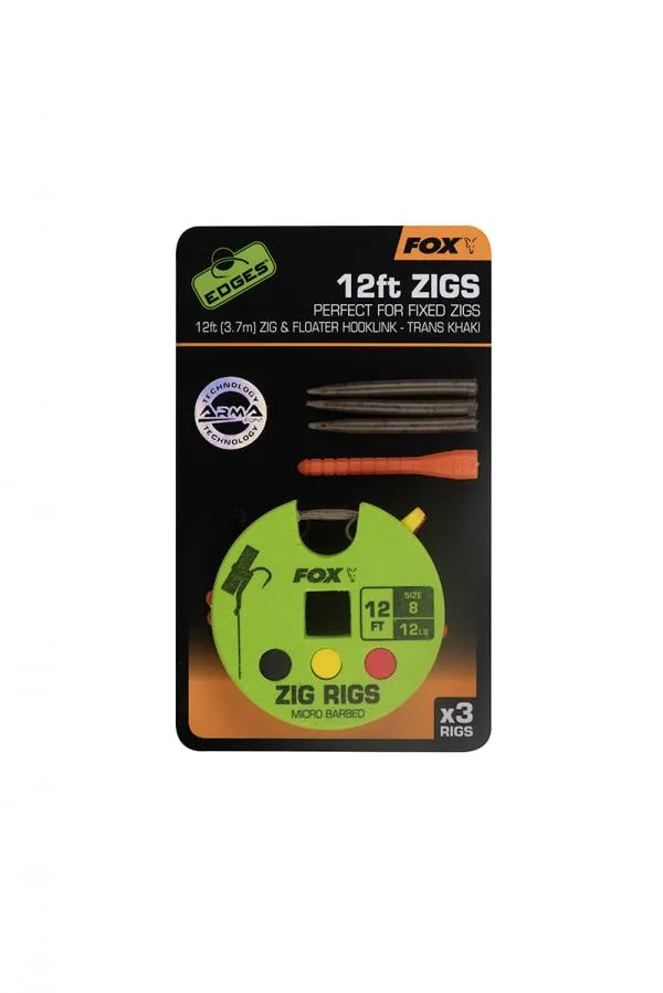 NextFish - Horgász webshop és horgászbolt - Fox Edges Zig Rig 8 - 12lb 12ft x 3 szerelék