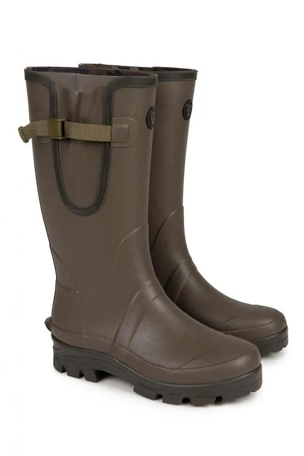 NextFish - Horgász webshop és horgászbolt - Neoprene lined Camo/Khaki Rubber Boot (Size 7)