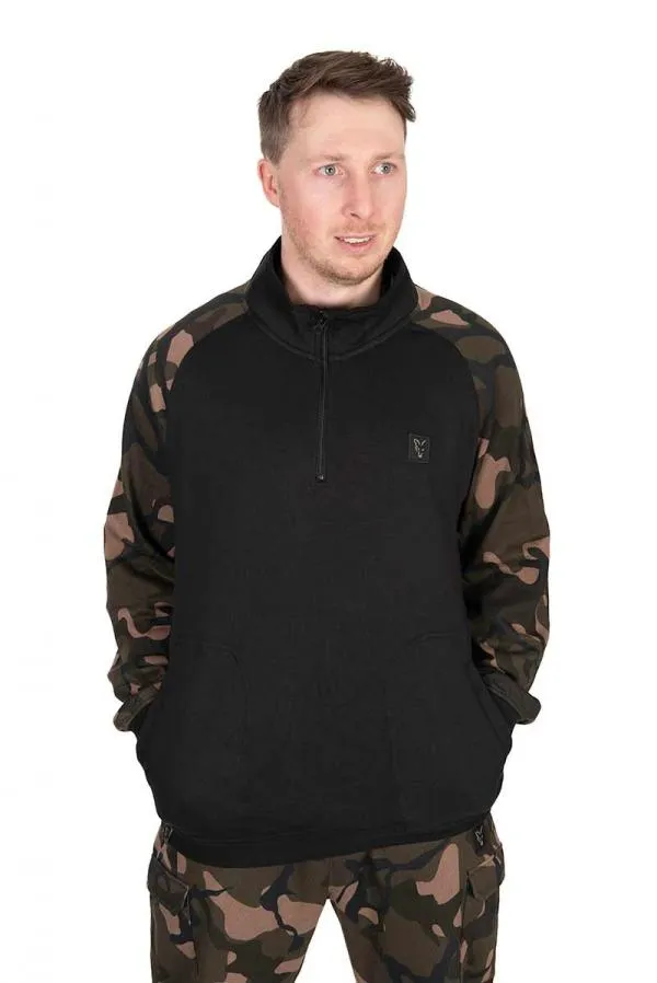 NextFish - Horgász webshop és horgászbolt - LW Black / Camo qtr zip  XL