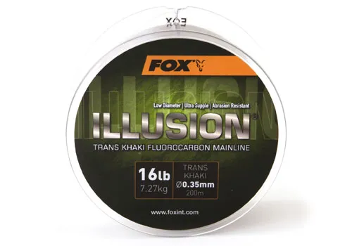 NextFish - Horgász webshop és horgászbolt - FOX Illusion® Mainline - Trans Khaki 16lb/0.35mm Fluorcarbon zsinór