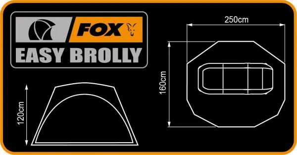 NextFish - Horgász webshop és horgászbolt - FOX Easy Brolley 250x160x120cm gyorsan állítható sátor 