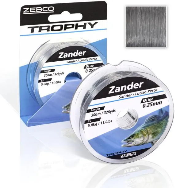 NextFish - Horgász webshop és horgászbolt - ?0,25mm Zebco Trophy Süllő 300m 328yds 5,0kg,11,0lbs szürke