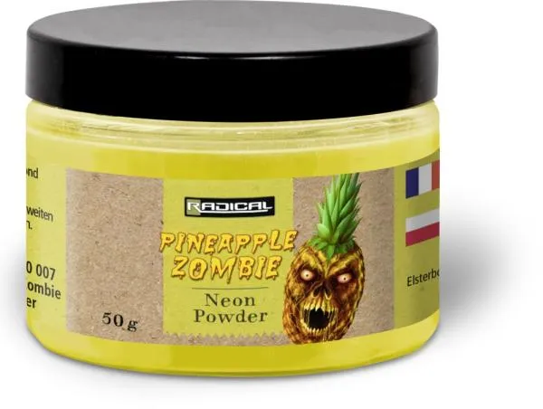 NextFish - Horgász webshop és horgászbolt - Radical Pineapple Zombie Neon Powder 50g neon sárga