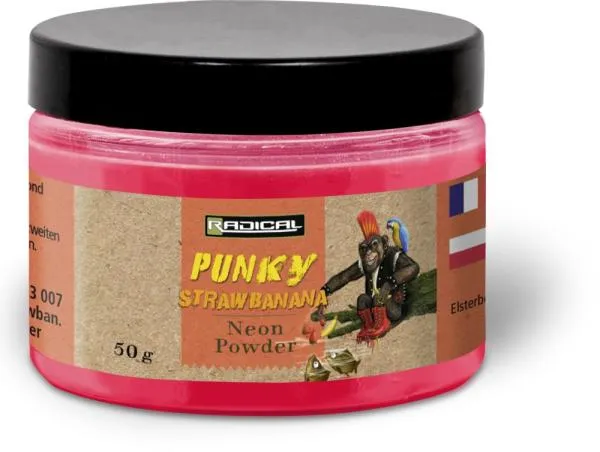 NextFish - Horgász webshop és horgászbolt - Radical Punky Strawbanana Neon Powder 50g neon rózsaszín