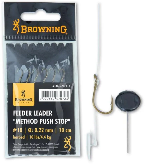 NextFish - Horgász webshop és horgászbolt - Browning #12 Method Feeder Előke Push Stop bronz 7,5lbs / 3,40kg Hooklength: 10cm