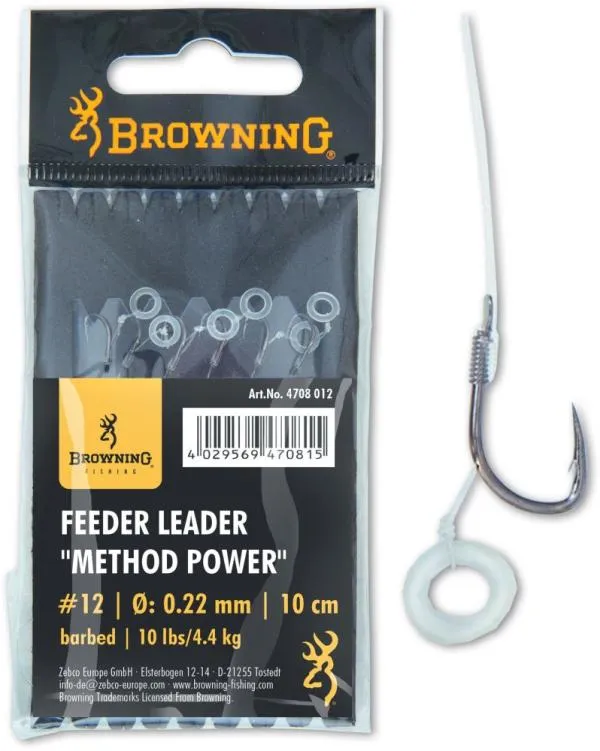 NextFish - Horgász webshop és horgászbolt - Browning #12 Method Feeder Előke Power Pellet Band bronz 10lbs / 4,5kg Hooklength: 10cm