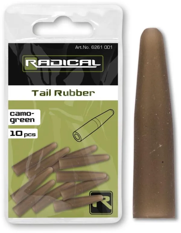 NextFish - Horgász webshop és horgászbolt - Radical Tail Rubber camo-green 10 darab