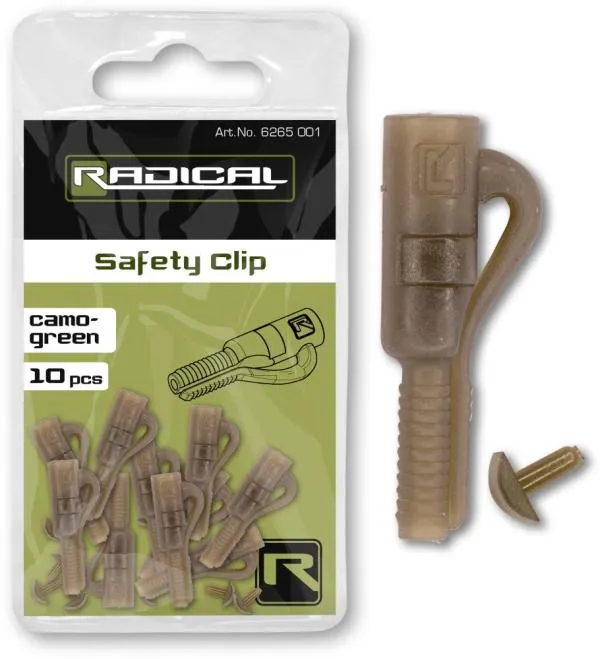 NextFish - Horgász webshop és horgászbolt - Radical Safety Clip camo-green 10 darab