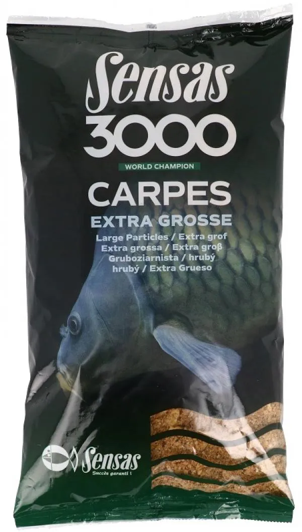 NextFish - Horgász webshop és horgászbolt - Sensas 3000 Carpes Extra Grosse (ponty-durva) 3kg etetőanyag 