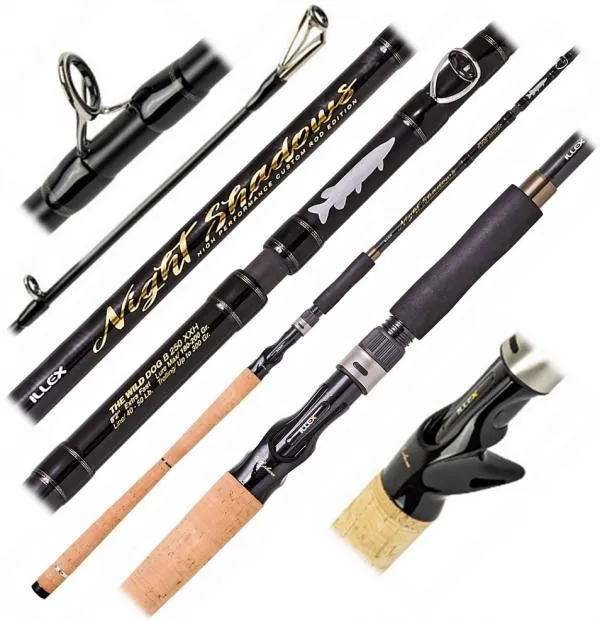 NextFish - Horgász webshop és horgászbolt - ILLEX Night Shadows B XXH The Wild Dog (2,50m 180-200g) pergető horgászbot