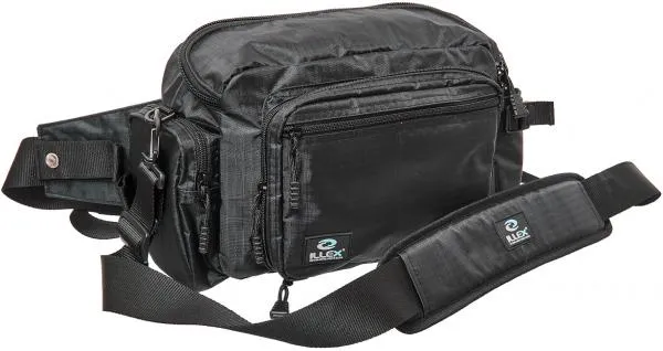 NextFish - Horgász webshop és horgászbolt - Illex Fat Hip Bag Black 39x22x26cm Pergető övtáska